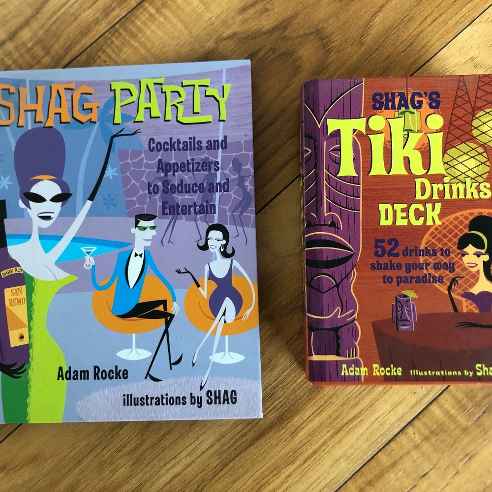 NEW- SHAG Cocktail Card Deck & Bartender Book- kitsch, retro, mid-century modern